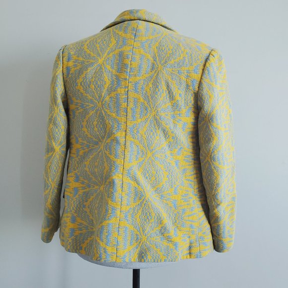 VINTAGE 60's Pea Coat Funky Printed - Picture 3 of 6
